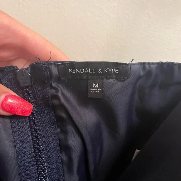 Navy Blue Kendall and Kylie Strapless Corset Top - Picture 3 of 3